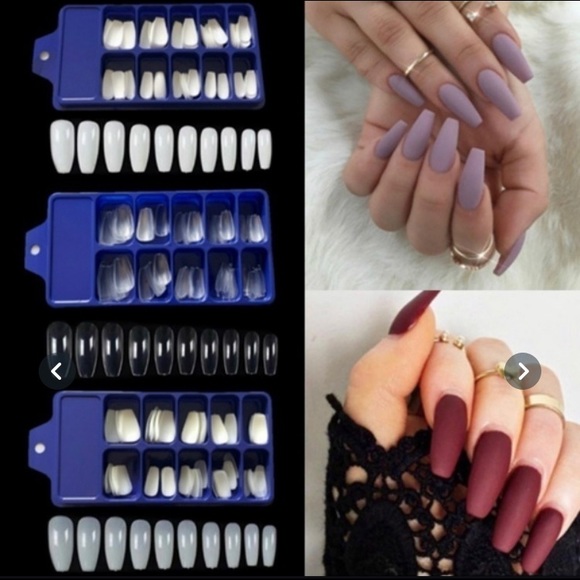 80PCS Fake Coffin Nails & 9PCS Nail Glue - Picture 4 of 6